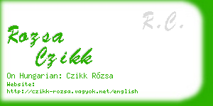 rozsa czikk business card